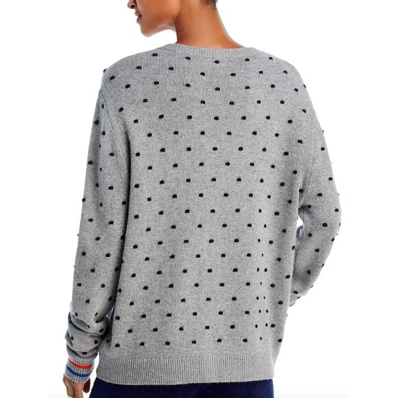 Kule The Dottie Cardigan Gray Black Polka Dot Size Medium - Picture 2 of 10